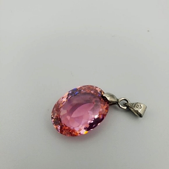 Amethyst or Ametrine 18k gp Pendant - Picture 5 of 6